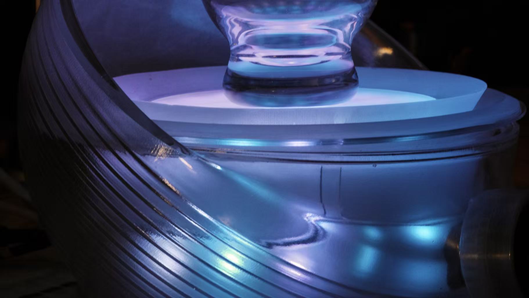 Close-up of Poursona light interaction