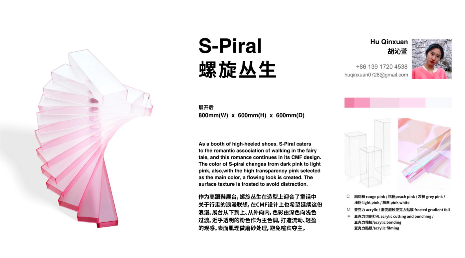 Spiral final presentation board